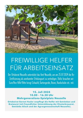 Arbeitseinsatz auf dem Spielplatz am 15.07.2024 (Bild vergrößern)