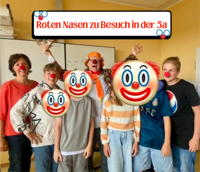 Rote Nasen zu Besuch in der 5a (Bild vergr&ouml;&szlig;ern)