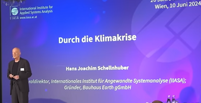 klimaaktiv Konferenz 2024: Keynote Hans Joachim Schellnhuber (Bild vergrößern)
