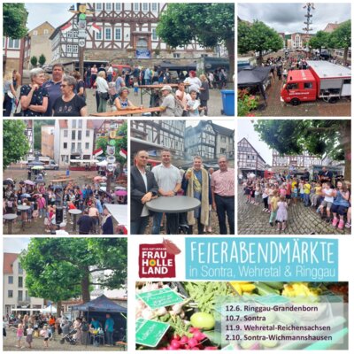 Feierabendmarkt auf dem Sontraer Marktplatz (Bild vergrößern)
