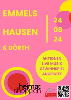 Heimatshoppen am 24.08.2024 mit Aktionen, Live-Musik und Gewinnspiel
