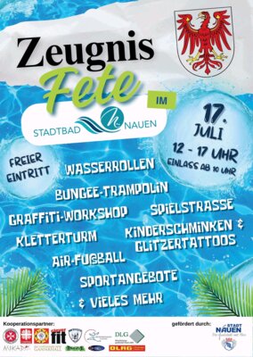 Zeugnisfete Stadtbad Nauen 17.Juli 2024 (Bild vergrößern)