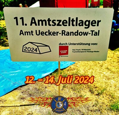 Meldung: 11. Amtszeltlager der Jugendfeuerwehren Uecker-Randow-Tal