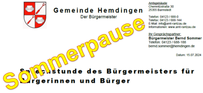 Sommerpause (Bild vergrößern)