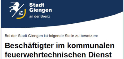 Stellenausschreibung (Bild vergrößern)