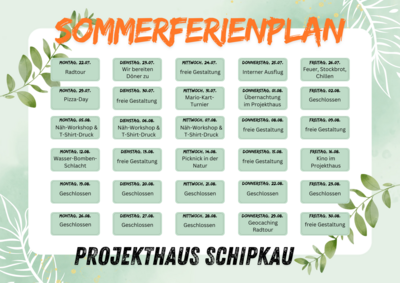 Sommerferienprogramm im Projekthaus Schipkau