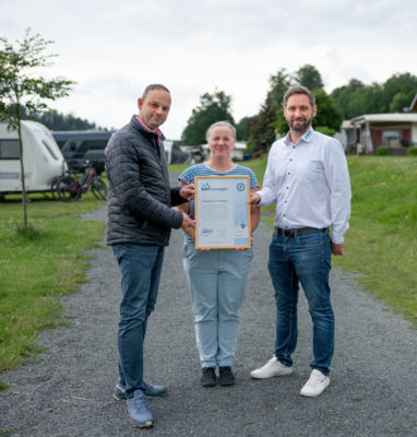 Meldung: Auszeichnung des NAT für den Campingplatz am Strandbad
