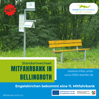 Meldung: Mitfahrbank wechselt Ort