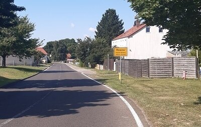 Straßenbauarbeiten in Rosow