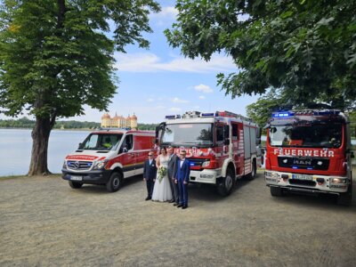 Gerufen wurden wir zur Unterstützung der Kameraden in Moritzburg….. (Bild vergrößern)