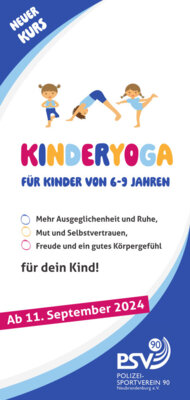 Flyer Kinderyoga (Bild vergrößern)