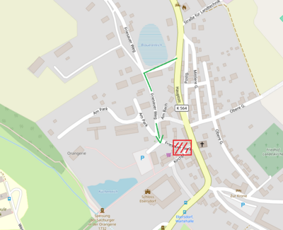 Meldung: Geänderte Zufahrt zu FF Lebensmittelmarkt, Parkgärtnerei & Orangerieparkplatz