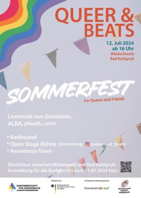 Queer Beats Plakat (Bild vergr&ouml;&szlig;ern)
