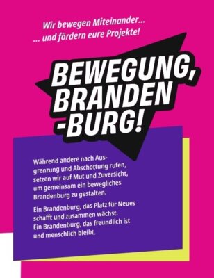 Meldung: Bewegung, Brandenburg!