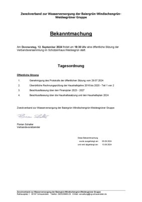 Verbandsversammlung (Bild vergrößern)