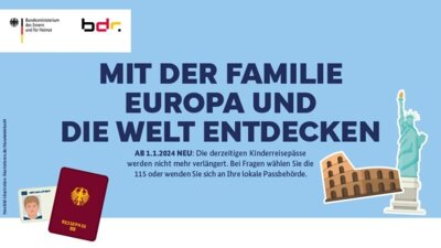 Info - Kinderreisepässe ab 2024 (Bild vergrößern)