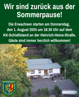 Wir sind zurück aus der Sommerpause! (Bild vergrößern)