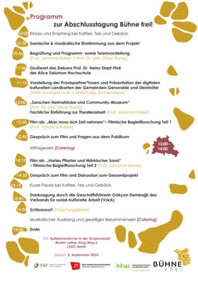Einladung zur Abschlusskonferenz des Projektes "Bühne frei für gutes Älterwerden in Stadt und Land“