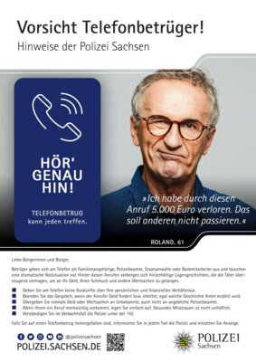 Plakatkampagne der Polizei Sachsen (Bild vergrößern)