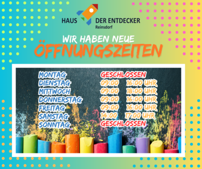 Tafel mit neuen Öffnungszeiten (Bild vergrößern)