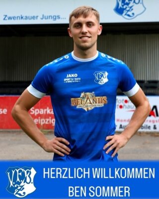 Meldung: Ben Sommer spielt nun im Trikot des VfB Zwenkau 02
