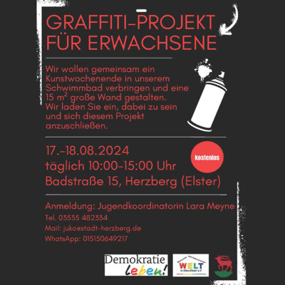 Meldung: Graffiti-Projekt für Erwachsene: Kunstwochenende in Herzberg