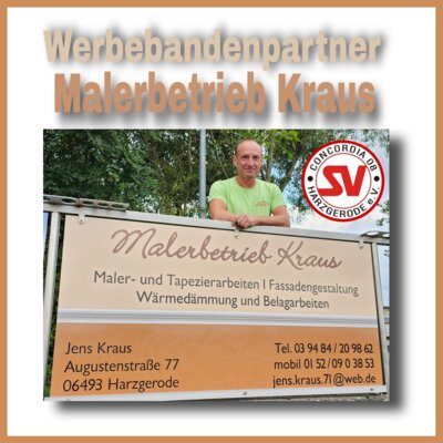 Foto zur Meldung: Werbebandenpartner - Malerbetrieb Kraus