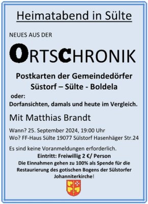 Postkarten der Gemeindedörfer Sülstorf - Sülte - Boldela