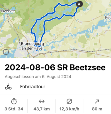 Sommertour um den Beetzsee (Bild vergrößern)
