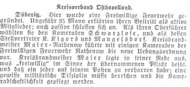 Das Bild zeigt den Ausschnitt der Brandenburgischen Feuerwehr-Zeitung vom 05.08.1924. (Bild vergrößern)