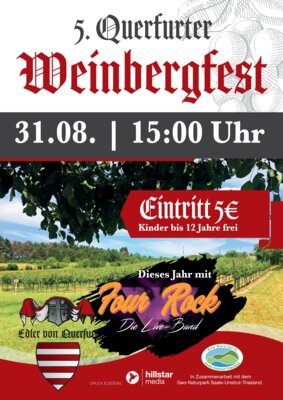 Plakat zum 5. Querfurter Weinbergfest