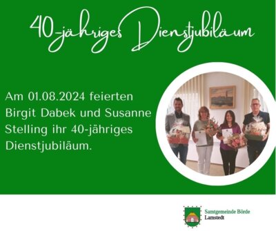 Meldung: 40-jähriges Dienstjubiläum