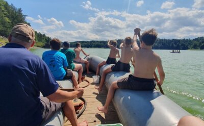 Foto zur Meldung: Zeltlager der U14-Wasserballer in Wrzeszczyn