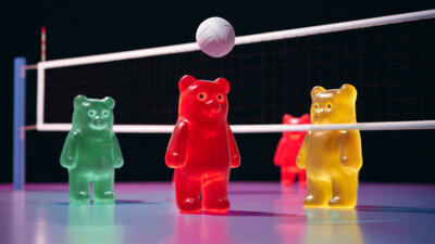 Foto zur Meldung: Volleyball-Miternachtsturnier Oschersleben: Die Gummibärenbande siegt!
