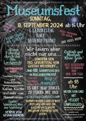 Museumsfest - Ein Jahr "Gustav Weisskopf Museum - Pioniere der Lüfte"