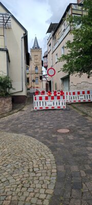 Sperrung in der Franziskastraße (Bild vergrößern)