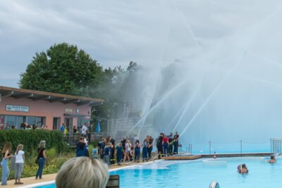 Unser Bild zeigt das Freibad während des Feuerwehr-Zeltlagers. Foto: Frank Schildener