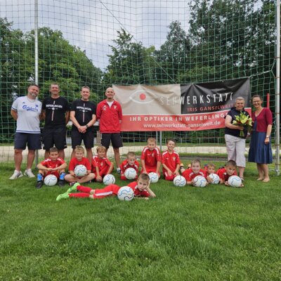 Foto zur Meldung: Sehwerkstatt Ganselweit GmbH unterstützt F-Junioren mit neuen Trainingsbällen