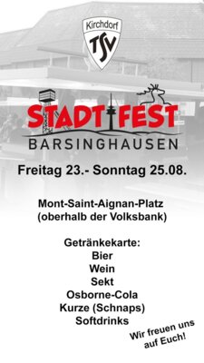 Foto zur Meldung: Die Fussball Sparte kündigt an: Das 52. Barsinghäuser Stadtfest steht vor der Tür und der TSVK ist wieder dabei!