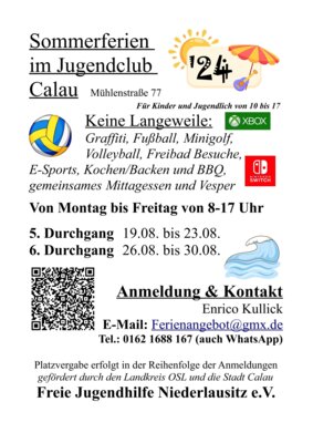 Foto zu Meldung: Neue Ferienangebote im Jugendclub in der Mühlenstraße