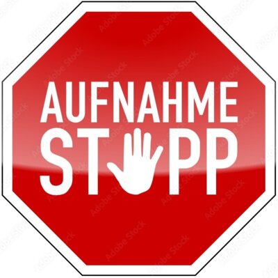 Logo Aufnahmestopp