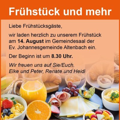 Meldung: Bericht der RNZ zum Frühstück und mehr