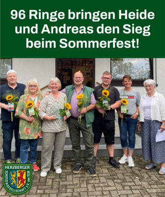96 Ringe bringen Heide und Andreas den Sieg beim Sommerfest! (Bild vergrößern)