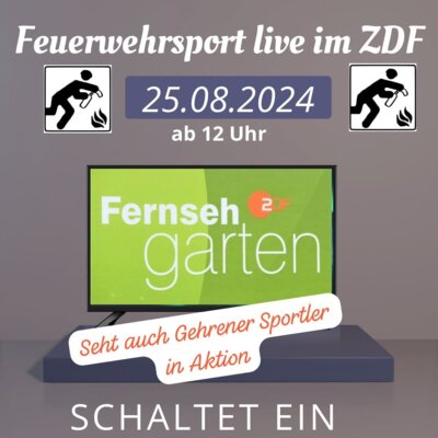 Feuerwehrsportler aus Gehren am 25.08. im ZDF (Bild vergrößern)