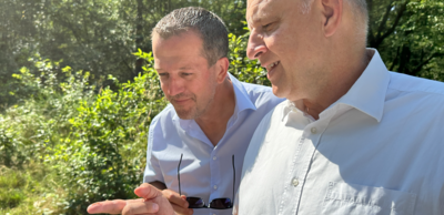 Ortsbesuch von Landrat Roger Lewandowski (Bild vergrößern)