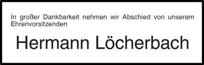 Meldung: Abschied von Hermann Löcherbach