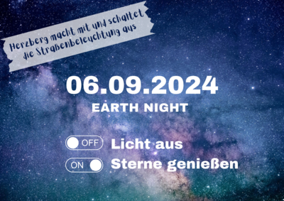 Meldung: Earth Night 2024 in Herzberg: Licht aus für den Nachthimmel