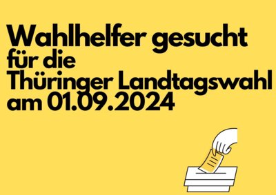 Wahlhelfer gesucht für die Landtagswahl am 01.09.2024 -- 35 Euro Entschädigung (Bild vergrößern)