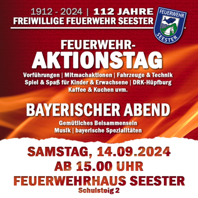 Foto zur Meldung: 112 Jahre FF Seester - Aktionstag am 14.09.2024