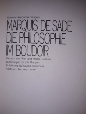 Marquis de Sade - Die Philosophie im Boudoir